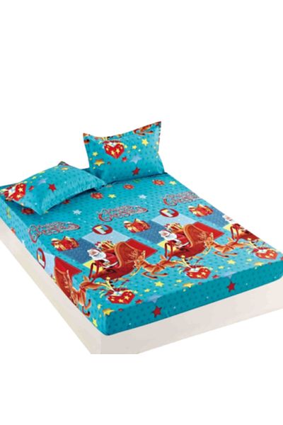 JOJO HOME Husa de pat si 2 fete de perna, Jojo Home, Finet, 2 persoane, 3 piese, 180x200cm, Multicolor