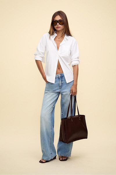 Stradivarius Shopper bag with side zip