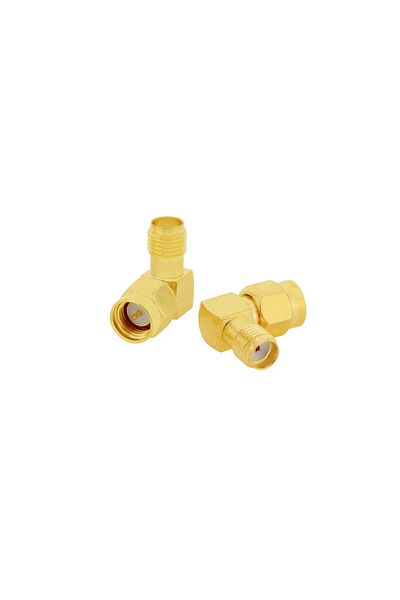 OEM RF connector adapter, Male-Male, 90° angle