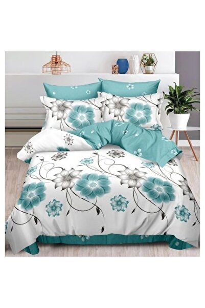 Pucioasa Double Bed Linen Set, Floral, 6 Pieces, 2 Persons, 180x200cm, Fine S...