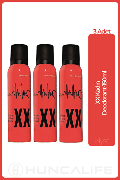 Huncalife XX Kadın Deodorant 150 ml - 3 Adet