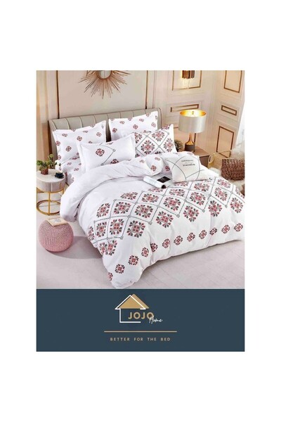 JOJO HOME Lenjerie de pat Jojo Home, imprimeu Traditional, M4, 4 piese, 1 persoana, 155x230cm, Finet