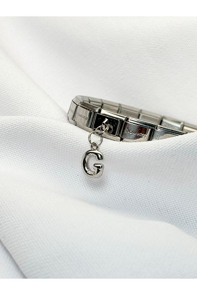Sumen Butik Letter g Figured Hanging Steel Italian Charm