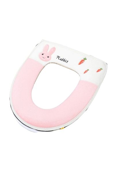 QGC Toilet Lid Cover, Pink Bunny, 0145