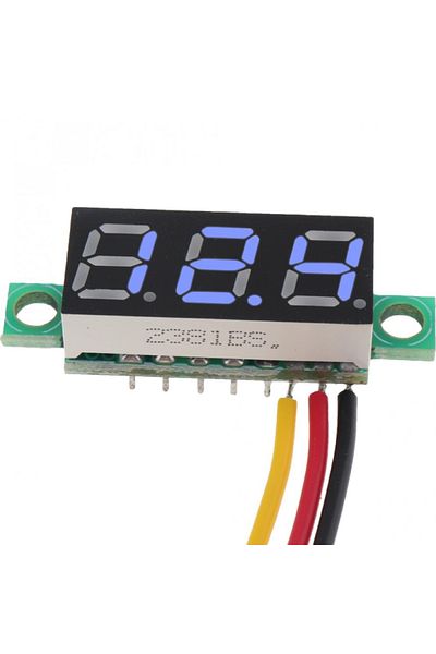OEM Voltmetru digital mini, cu leduri albastre, 100 V