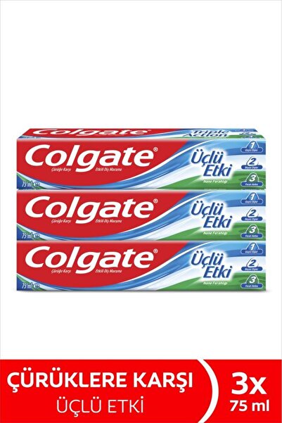 Colgate Üçlü Etki 75 ml Diş Macunu x3