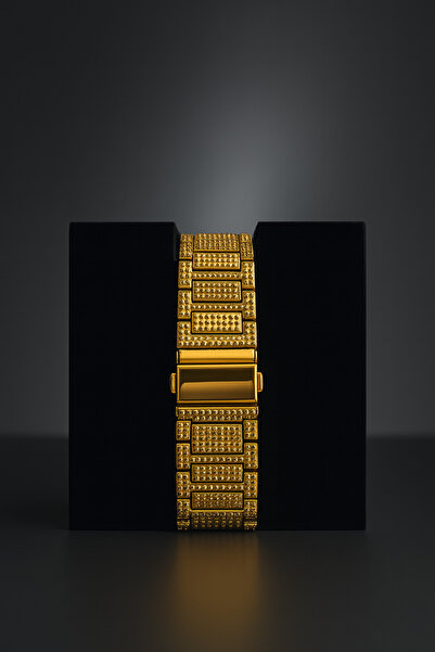 Goldpower Luxury Metal Stone Unisex Wristwatch with Lanyard Calendar