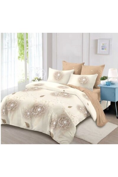 OEM Set de lenjerie de pat dublă cu elastic, 6 piese, 180x200 cm, imprimeu pă...