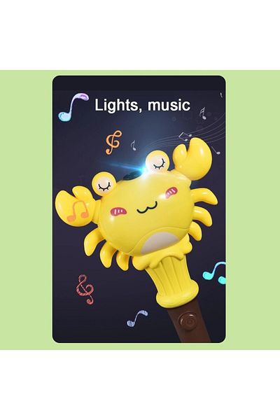 divendi-ro Electric soap bubble maker, with light and sound, Yellow
