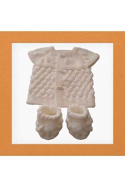 Meralin Elinden Newborn White Vest Booties