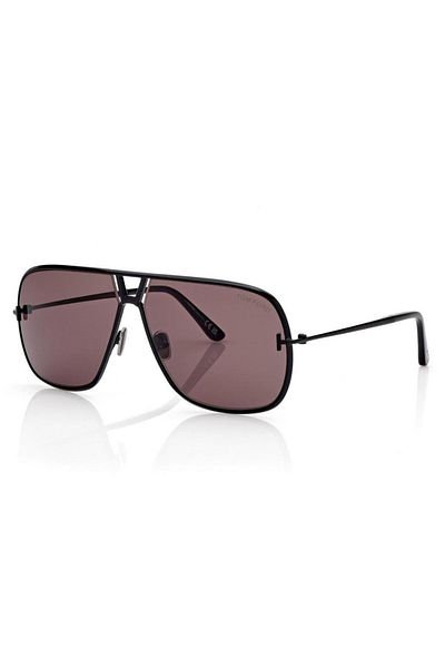 Tom Ford Unisex Sunglasses Tf1204 Stavros 01A 63-11, Black Metal Frame