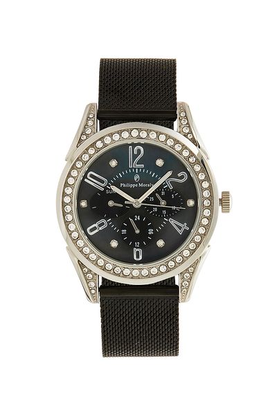 Philippe Moraly Women's Stainless Steel Analog Wrist Watch LS1112QWPBB