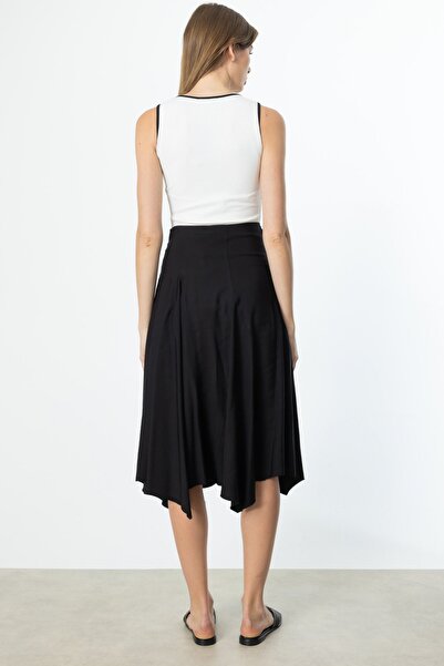 AYHAN Fustă midi cu croială asimetrică