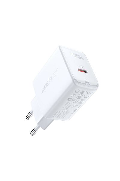 Acefast Încărcător de perete rapid USB-C 20W Power Delivery, alb