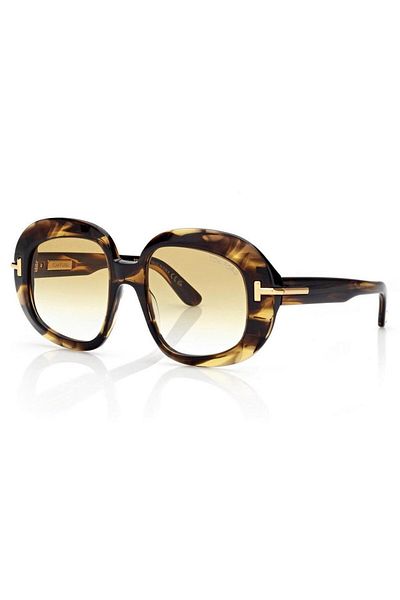 Tom Ford Women's Sunglasses Tf1237 56F 53-19 Icon Collection Zeiss Lens, Brown Acetate Frame