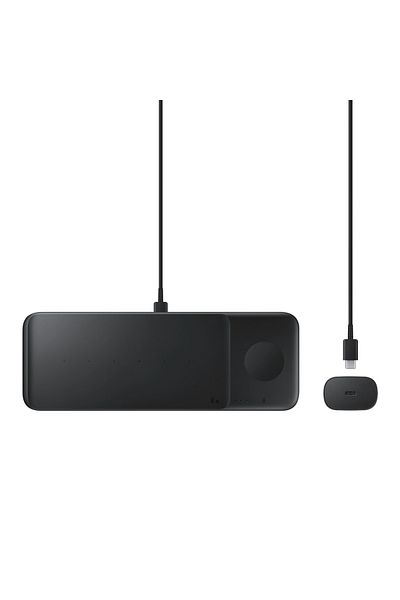 Samsung Stacja ładująca TRIO do telefonów Galaxy Watch słuchawek TWS + kabel USB-C czarny
