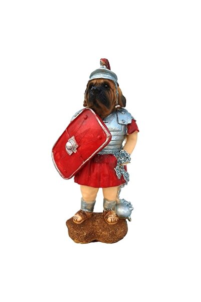 OEM Figurină decorativă ceramică în formă de câine soldat M1, 8x16 cm