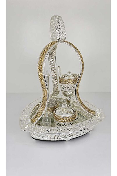 Radin طقم مبخرة مع زجاجة عطر، منفضة سجائر، وتصميم زهرة عتيقة