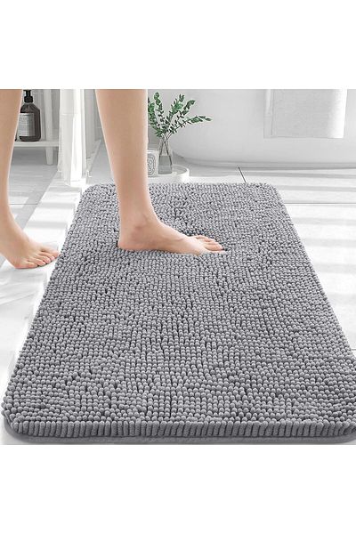 bitupure SA OLANLY Bathroom Rugs 30x20, Extra Soft Absorbent Chenille Bath Rugs, Rubber Backing Quick Dry, Machi