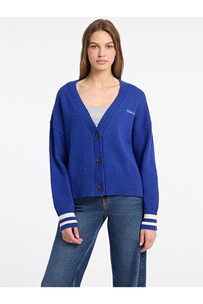 Guess Jeans Γυναικεία Ζακέτα W4BR81Z3HM1 Μπλε