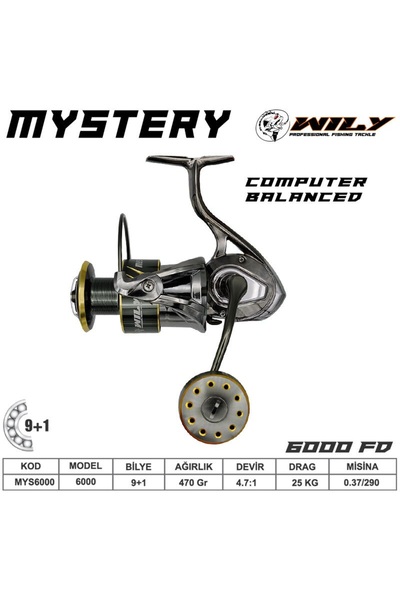 Wily ماكينة صيد الأسماك ميستري 5000 9+1 بي بي