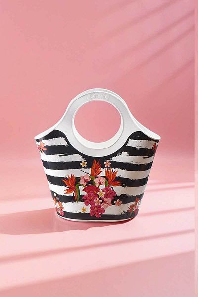 QUTU Bag Pool Crow Pattern Plastic Beach and Handbag