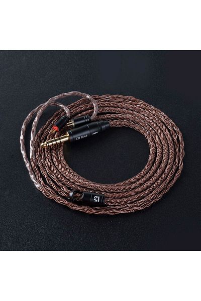 Choice 2 pin 4.4mm KBEAR 16 Core Pure Copper Earphone Cable 2PIN/MMCX/QDC Earbuds Connector Use For KZ EDX