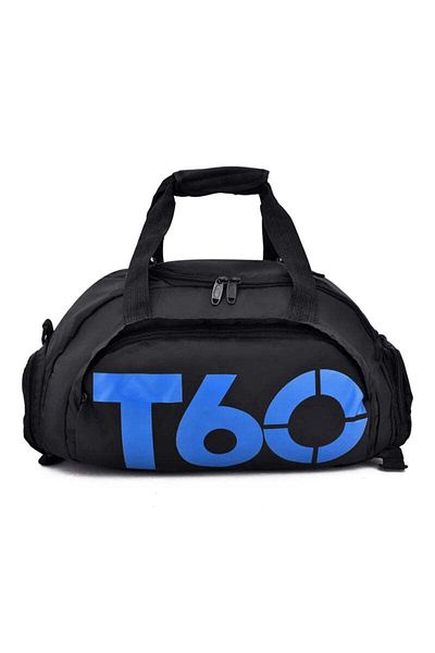 Lumely Sport Gym Bag,Men Women Fitness Waterproof Outdoor Separate Shoes Space Backpack,Black Blue