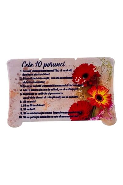 OEM Ceramic plaque in papyrus shape with biblical texts 15x10 cm