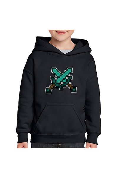 OEM Hanorac copii Two Diamond Swords Minecraft