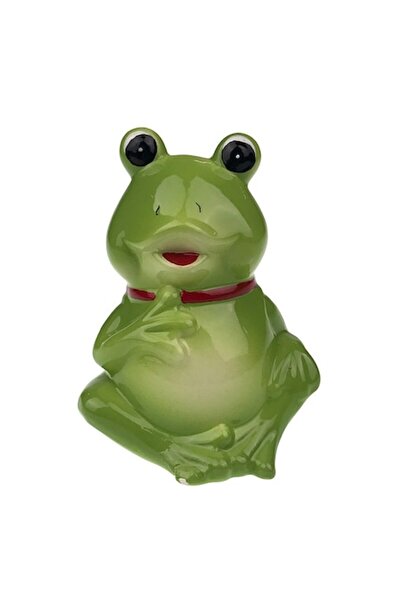 OEM Pușculiță ceramică, model broască, 10x14cm, verde