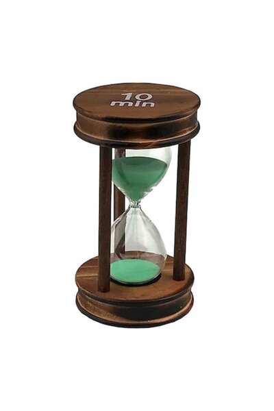 OEM Clepsidră din lemn ars cu marcaj de 10 minute