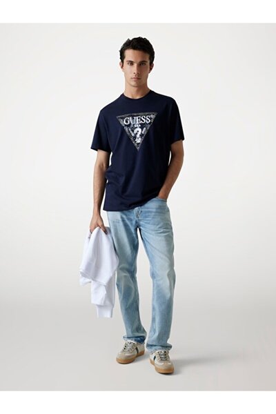 Guess Трикутна футболка Erkek Regular Fit