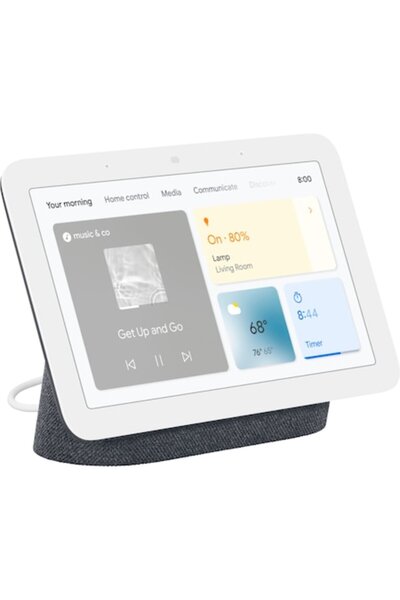 Google Nest Hub 2nd Gen, 7" touchscreen, Wi-Fi, Bluetooth, 3 Microphones, Black