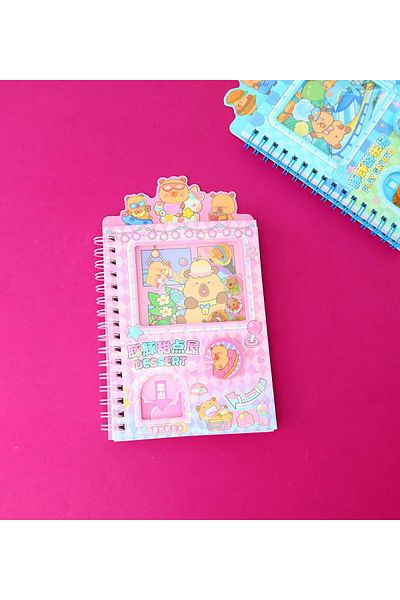 Gift Moda Capybara Vending Notebook – Cute Notebook with Tokens and Stickers