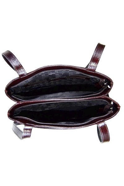 Magazinul de genti Women's genuine leather purse, model 182, Dark brown