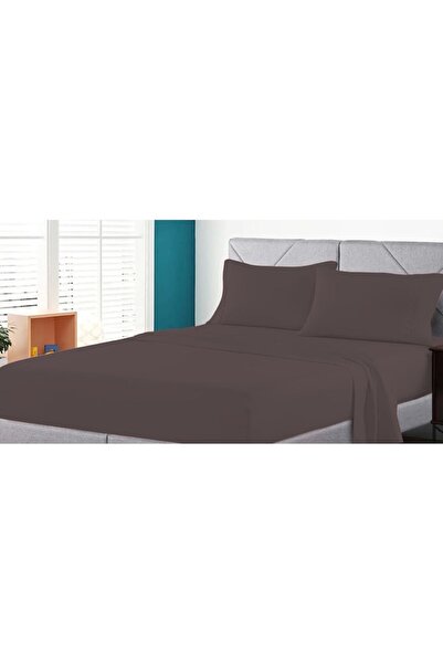 OEM Double bed linen set, 6 pieces, 220x230 cm, solid brown print