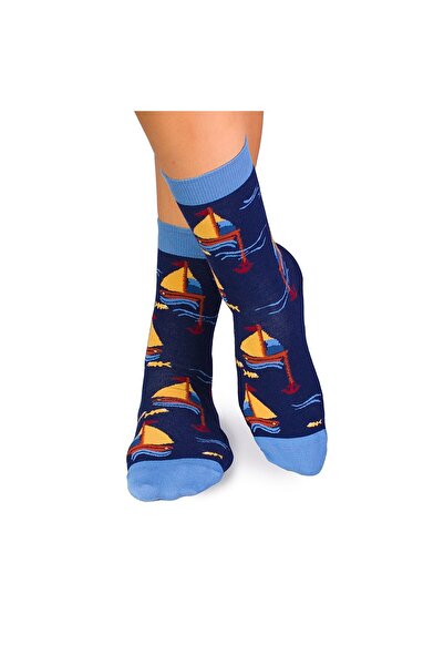 Pirin Hill Фини памучни чорапи Sealife Vaporase, тъмносини