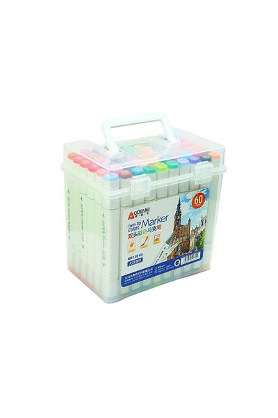 Gift Moda Bam Double Sided 60 Marker Pen Set – Carrying Box