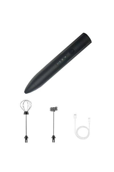 AT Performance Mini Electric Mixer, Rechargeable, for Milk Foam, Frappe, Cappuccino, or Egg Mixing, Stainless Steel