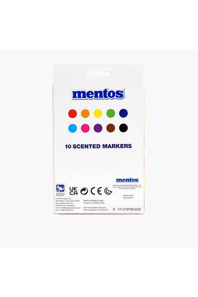 Mentos أقلام تحديد SuperTip المعطرة - مجموعة من 10 أقلام