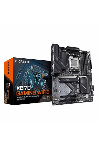 Gigabyte X870 Gaming WiFi6 DDR5 (8200MHz)OC M.2 HDMI/USB-C PCIe 5.0 AM5 ATX Anakart