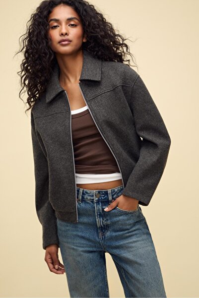 Stradivarius Yumuşak Dokulu Bomber Ceket