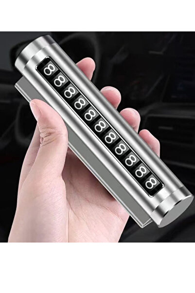 Midkan Gri Metal Kasa Numara Çevirmeli Araç İçi Telefon Numaratör Park Numara...