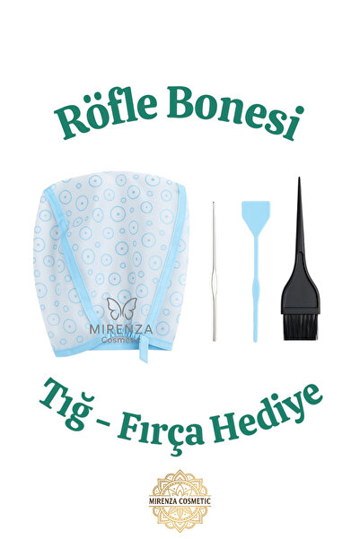 mirenza cosmetic مجموعة قبعات روفلي - كروشيه معدني - كروشيه بلاستيك - فرشاة ط...