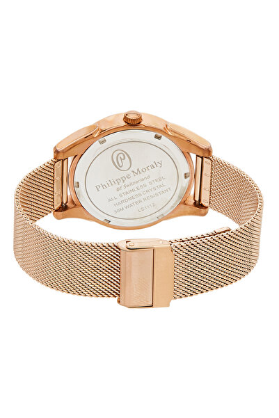 Philippe Moraly Women's Stainless Steel Analog Wrist Watch LS1112QRPW