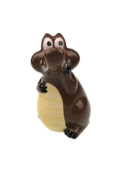 OEM Ceramic Piggy Bank, Crocodile Model, 11x16cm, Brown