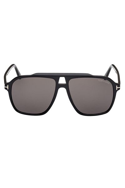 Tom Ford Unisex Sunglasses Tf1209 Autari 01A 56-14, Black Acetate Frame