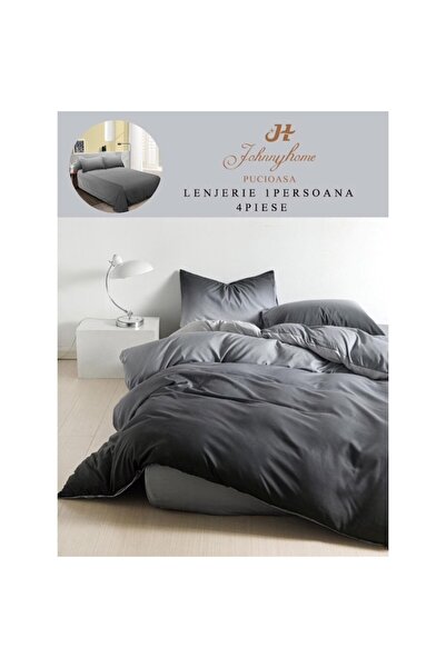 OEM Bedding set, gradient, 4 pieces, single person, 155x220cm, fine satin, dark grey