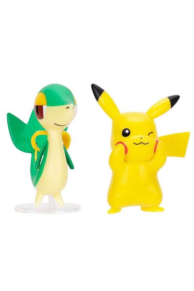 Sunman Pokemon Battle Figure Set of 2 Pok/Pkw3355 - Pikachu and Snivy Pkw4066